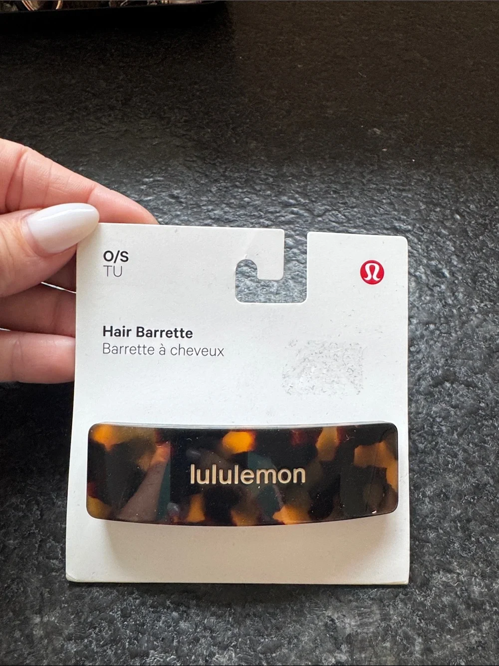 lululemon athletica Tortoiseshell Hair Barrette in Brown and Black